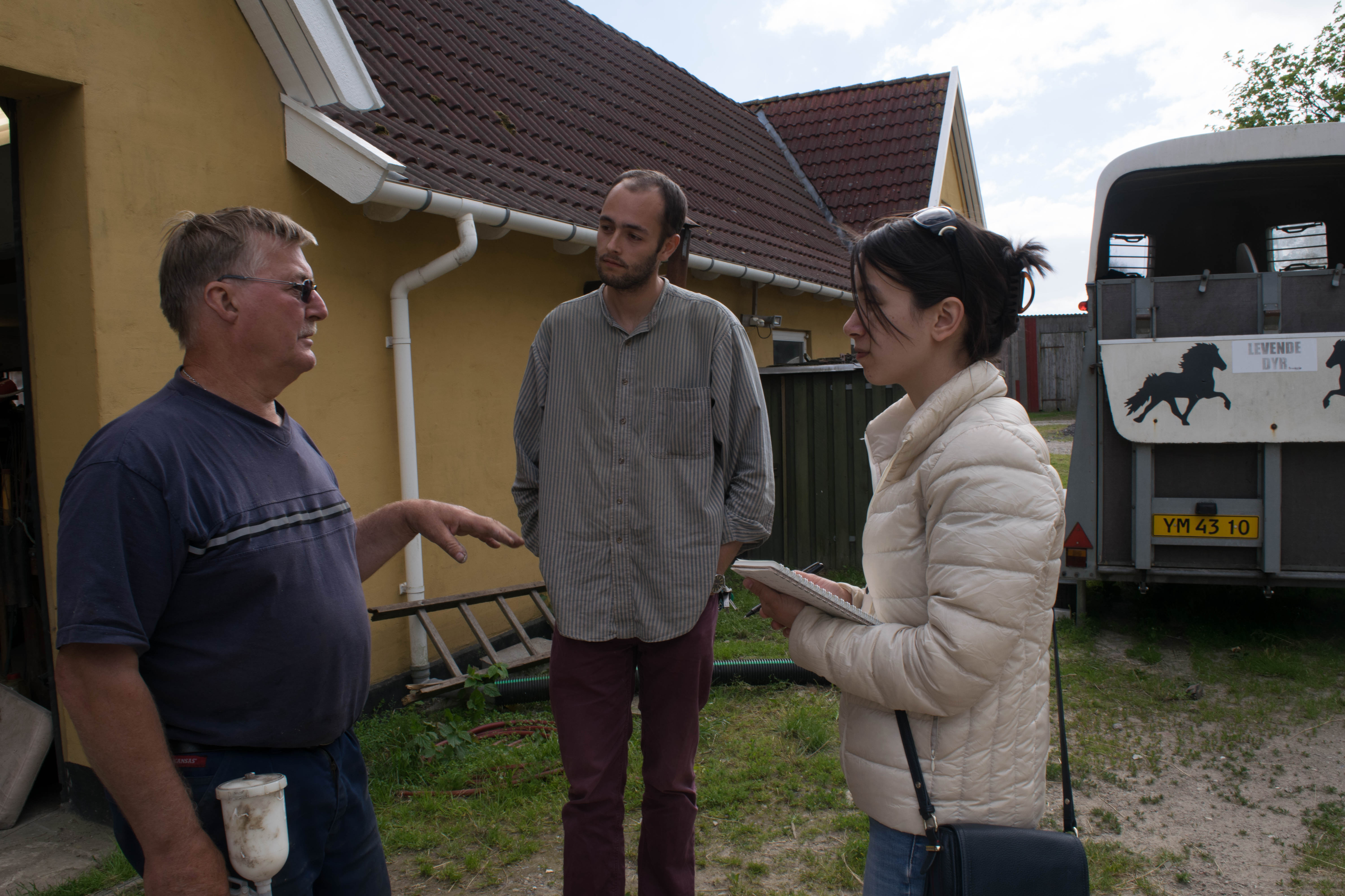 The faavi team talking with a farmer by the name of paul